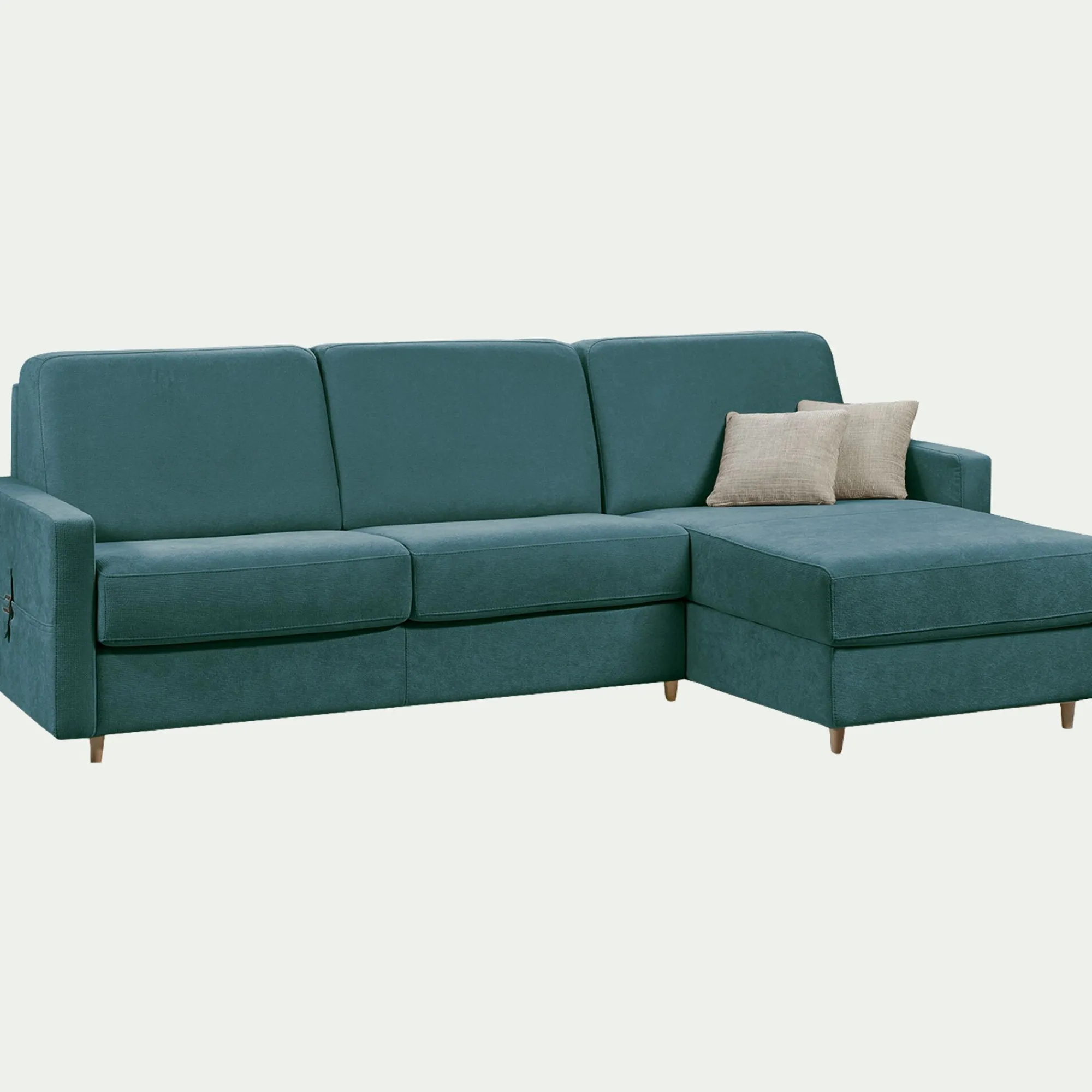 alinea Canapé D'Angle*Canapé d'angle réversible convertible en tissu Sogno matelas densité 35kg/m3 - Bleu