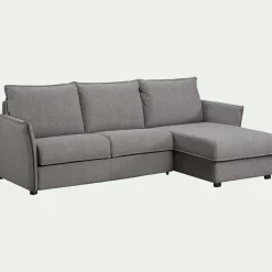 alinea Canapé Convertible|Canapé D'Angle*Canapé d'angle réversible convertible en tissu Sogno avec matelas densité 35kg/m3 - anthracite Gris