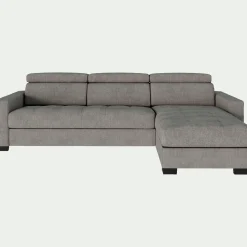 alinea Canapé Convertible|Canapé D'Angle*Canapé d'angle réversible convertible en tissu monclar avec accoudoirs 20cm - taupe Gris