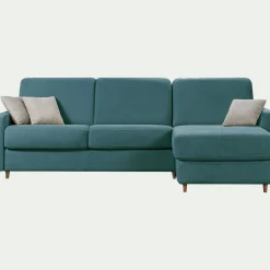 alinea Canapé 3 Places|Canapé D'Angle*Canapé d'angle réversible convertible en tissu Stella matelas densité 25kg/m3 - Bleu