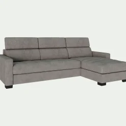 alinea Canapé Convertible|Canapé D'Angle*Canapé d'angle réversible convertible en tissu monclar avec accoudoirs 15cm - taupe Gris