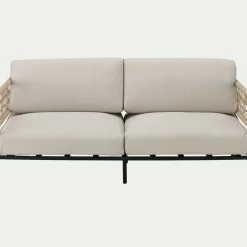 alinea Canapé Extérieur*Canapé de jardin en acier et corde - (2 places) Beige