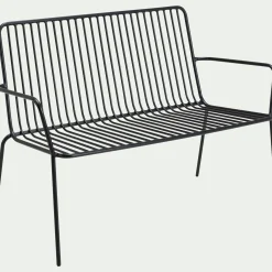 alinea Canapé Extérieur*Canapé de jardin en acier - (2 places) Noir
