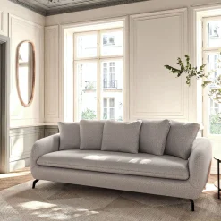 alinea Canapé 3 Places*Canapé fixe 3 places en tissu tramé - roucas Beige