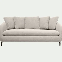 alinea Canapé 3 Places*Canapé fixe 3 places en tissu tramé - roucas Beige