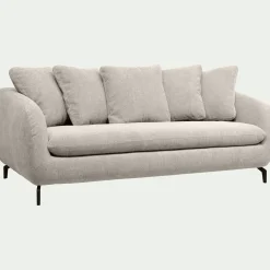 alinea Canapé 3 Places*Canapé fixe 3 places en tissu tramé - roucas Beige