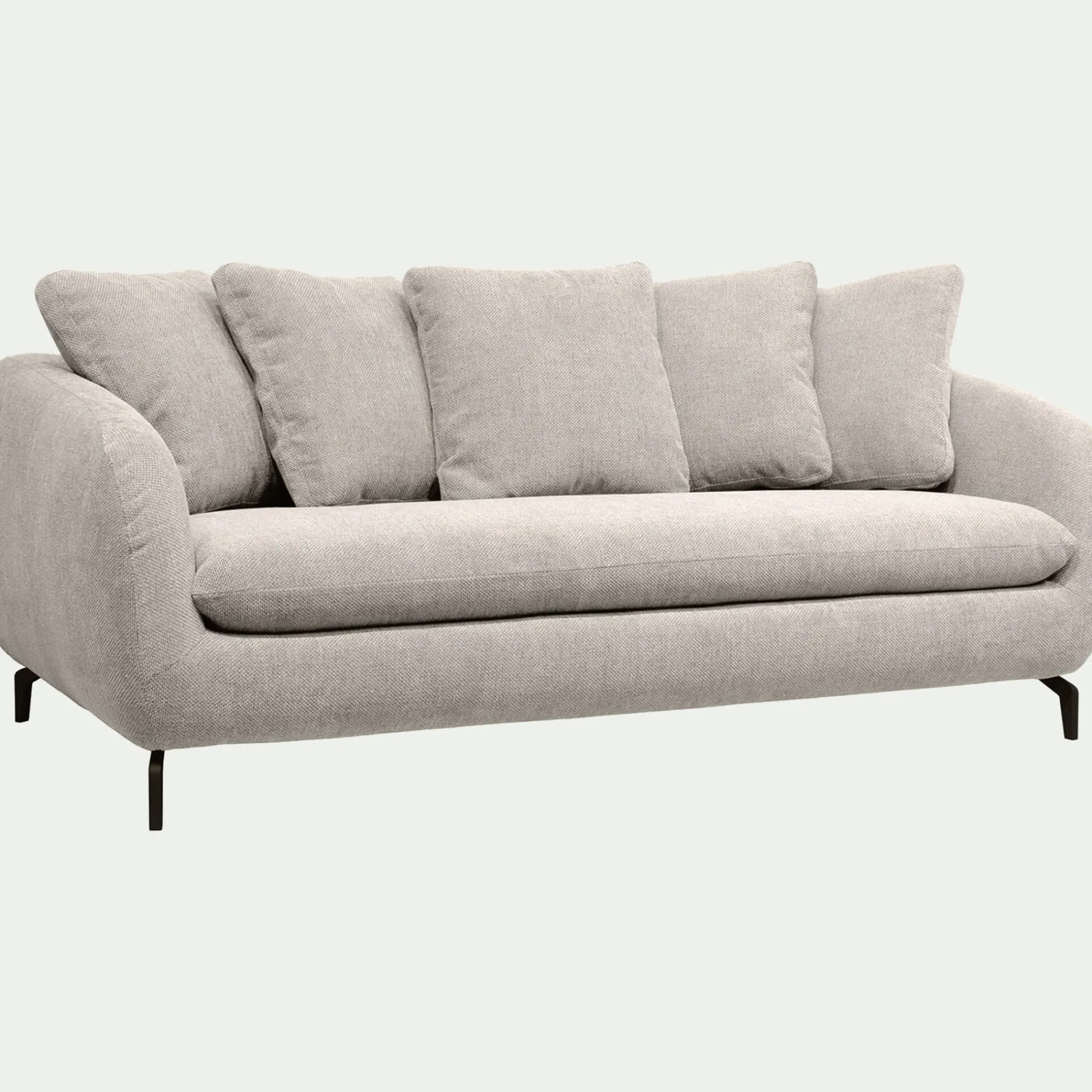 alinea Canapé 3 Places*Canapé fixe 3 places en tissu tramé - roucas Beige