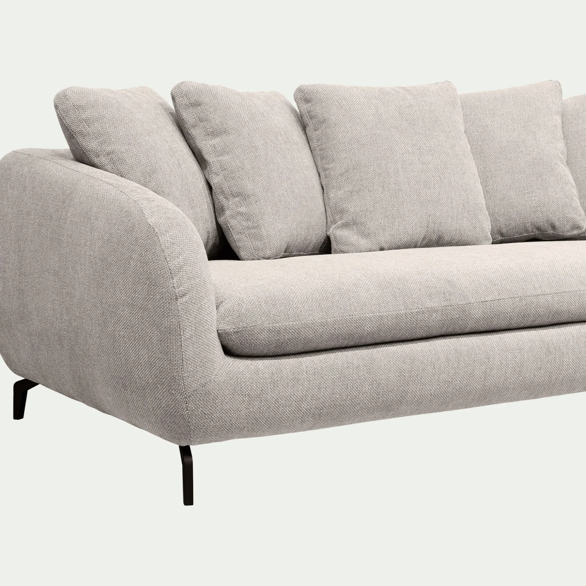 alinea Canapé 3 Places*Canapé fixe 3 places en tissu tramé - roucas Beige