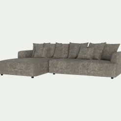 alinea Canapé En Tissu*Canapé grand angle gauche fixe en tissu Genesis - alpilles Beige