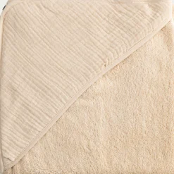 alinea Bureau Enfant|Linge Pour Bébé*Cape de bain en éponge bio 75x75cm - écru Beige