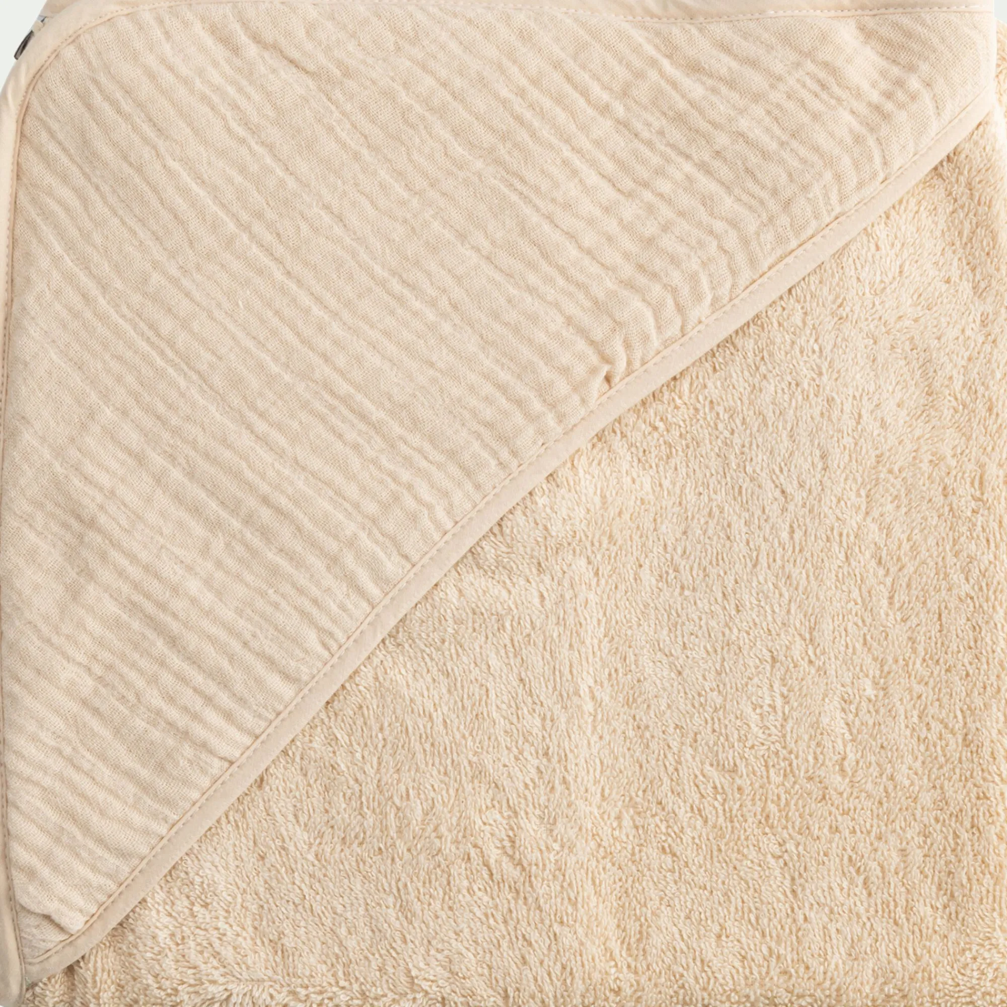 alinea Bureau Enfant|Linge Pour Bébé*Cape de bain en éponge bio 75x75cm - écru Beige