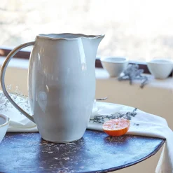 alinea Pichet, Bouteille En Verre Et Carafe|Verre Et Carafe De Noël*Carafe avec anse en grès 1,1L - alpilles Beige