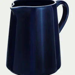 alinea Pichet, Bouteille En Verre Et Carafe*Carafe avec anse en grès 1,7L - Bleu
