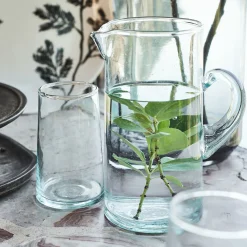 alinea Pichet, Bouteille En Verre Et Carafe*Carafe avec anse en verre recyclé 1,1L - Transparent