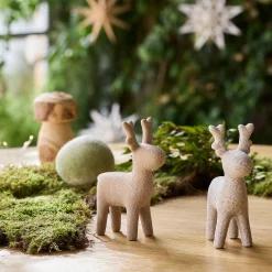 alinea Décoration De La Table De Noël|Objet Décoratif De Noël*Cerf à poser H18,5cm - (modèle aléatoire) Beige