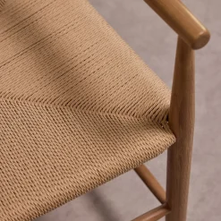 alinea Chaise De Salle À Manger*Chaise avec accoudoirs en bois de chêne - Naturel