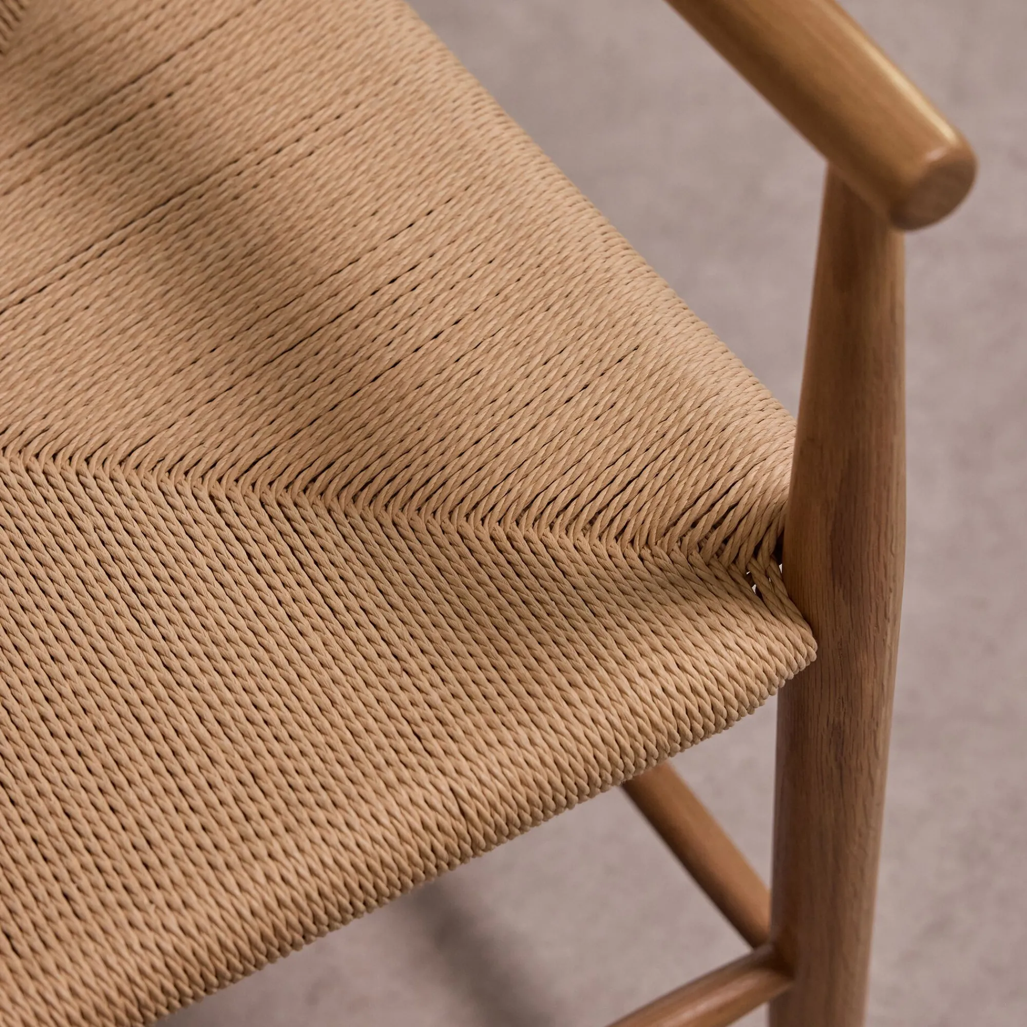 alinea Chaise De Salle À Manger*Chaise avec accoudoirs en bois de chêne - Naturel