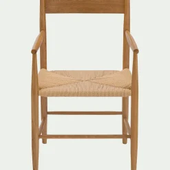 alinea Chaise De Salle À Manger*Chaise avec accoudoirs en bois de chêne - Naturel