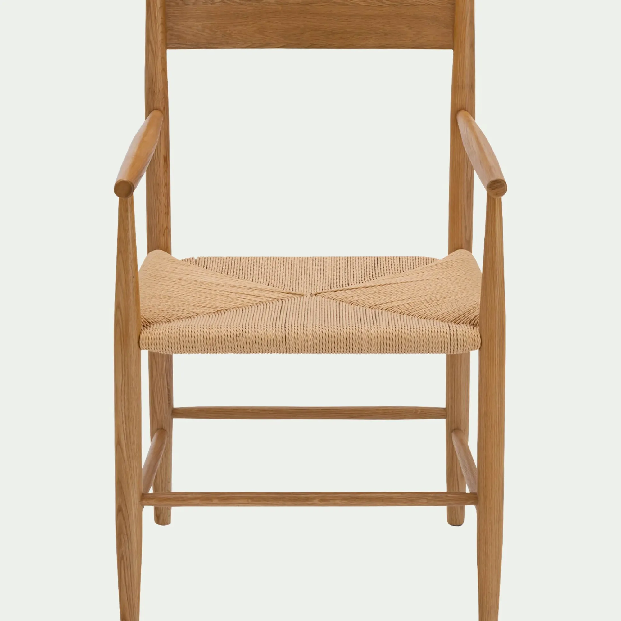 alinea Chaise De Salle À Manger*Chaise avec accoudoirs en bois de chêne - Naturel