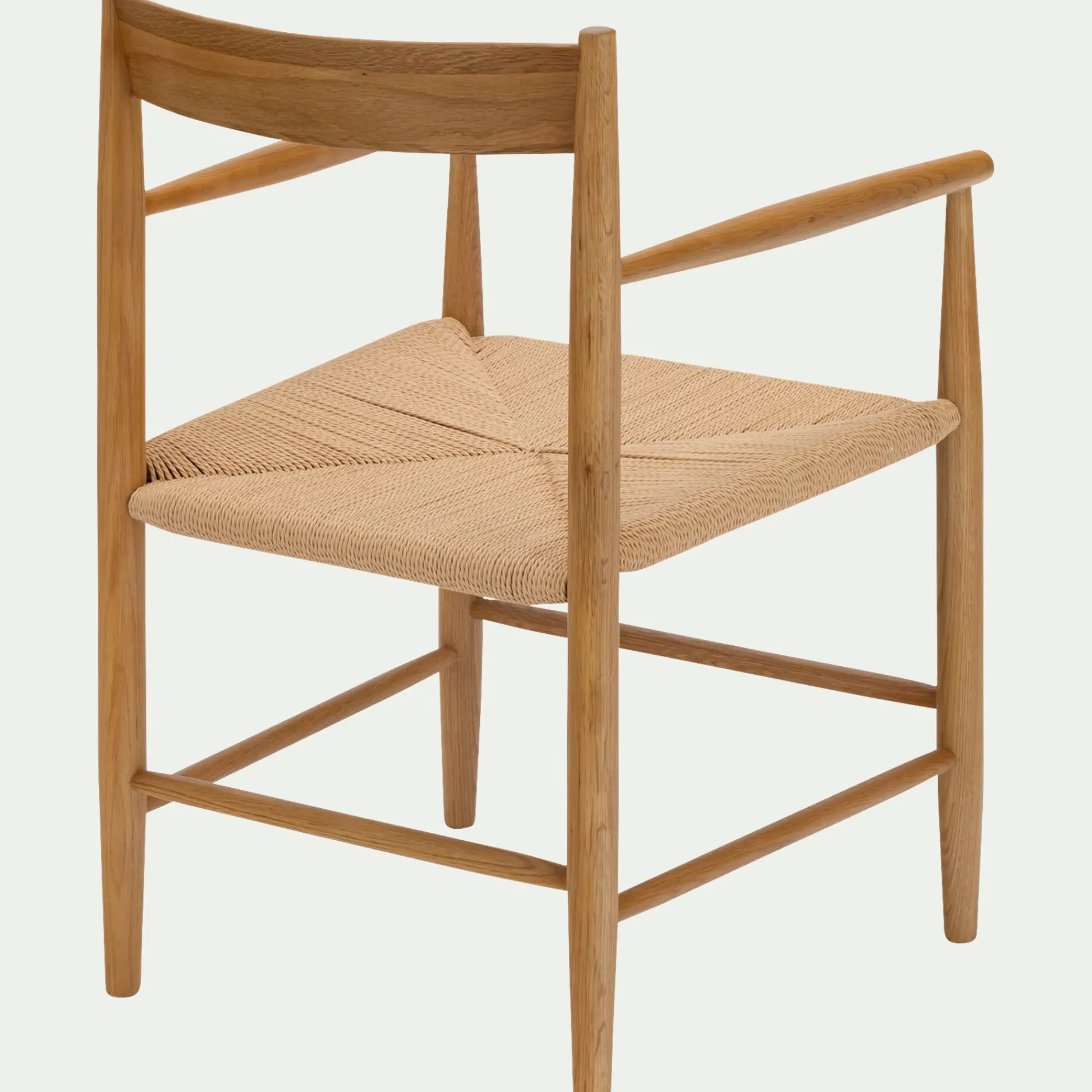 alinea Chaise De Salle À Manger*Chaise avec accoudoirs en bois de chêne - Naturel
