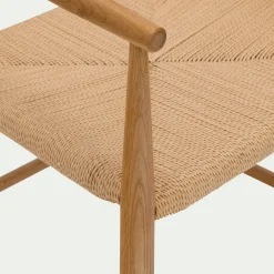 alinea Chaise De Salle À Manger*Chaise avec accoudoirs en bois de chêne - Naturel