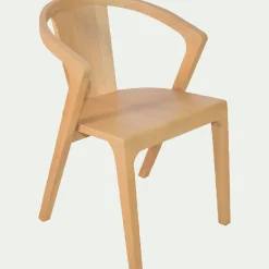 alinea Chaise De Salle À Manger*Chaise avec accoudoirs en bois d'acajou - Bois clair