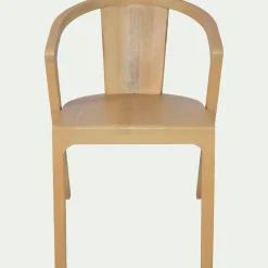 alinea Chaise De Salle À Manger*Chaise avec accoudoirs en bois d'acajou - Bois clair