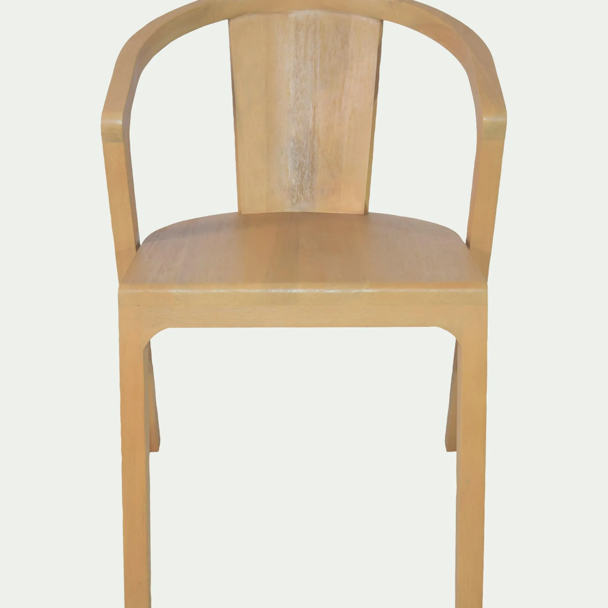 alinea Chaise De Salle À Manger*Chaise avec accoudoirs en bois d'acajou - Bois clair