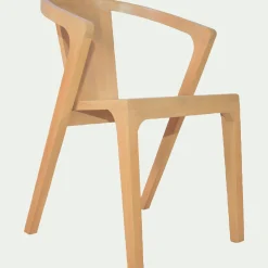 alinea Chaise De Salle À Manger*Chaise avec accoudoirs en bois d'acajou - Bois clair