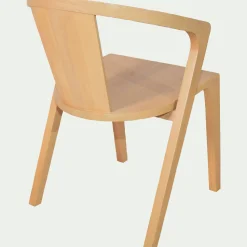 alinea Chaise De Salle À Manger*Chaise avec accoudoirs en bois d'acajou - Bois clair