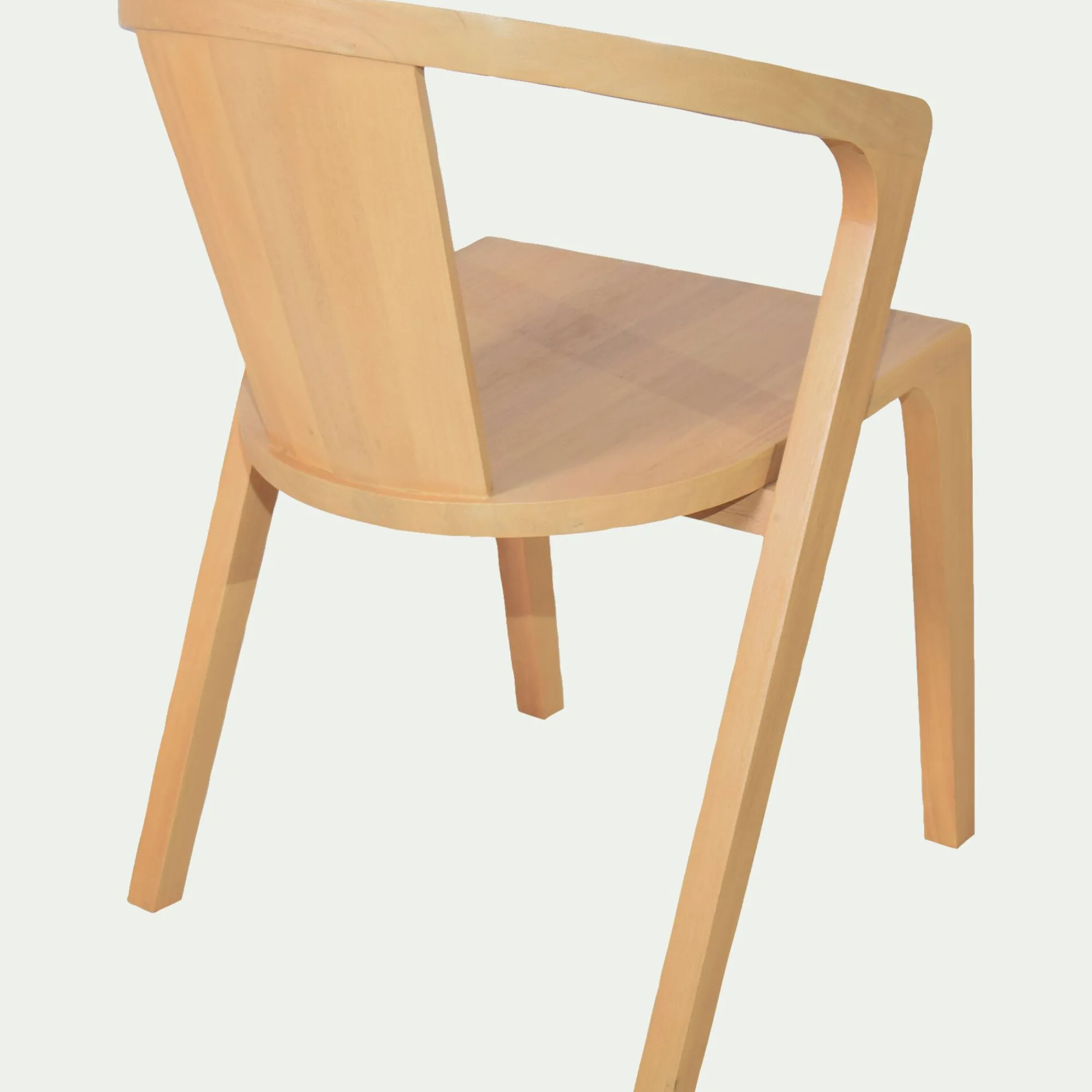 alinea Chaise De Salle À Manger*Chaise avec accoudoirs en bois d'acajou - Bois clair