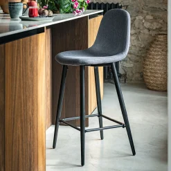 alinea Tabouret Haut De Bar*Chaise de bar - ardoise H66cm Gris
