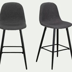 alinea Tabouret Haut De Bar*Chaise de bar - ardoise H66cm Gris