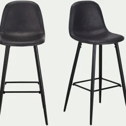 alinea Tabouret Haut De Bar*Chaise de bar - H75cm Noir