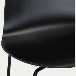 alinea Tabouret Haut De Bar*Chaise de bar avec coque en contreplaqué moulé de hêtre - H66cm Noir
