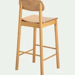 alinea Tabouret Haut De Bar*Chaise de bar en chêne et hévéa H105cm - Bois clair
