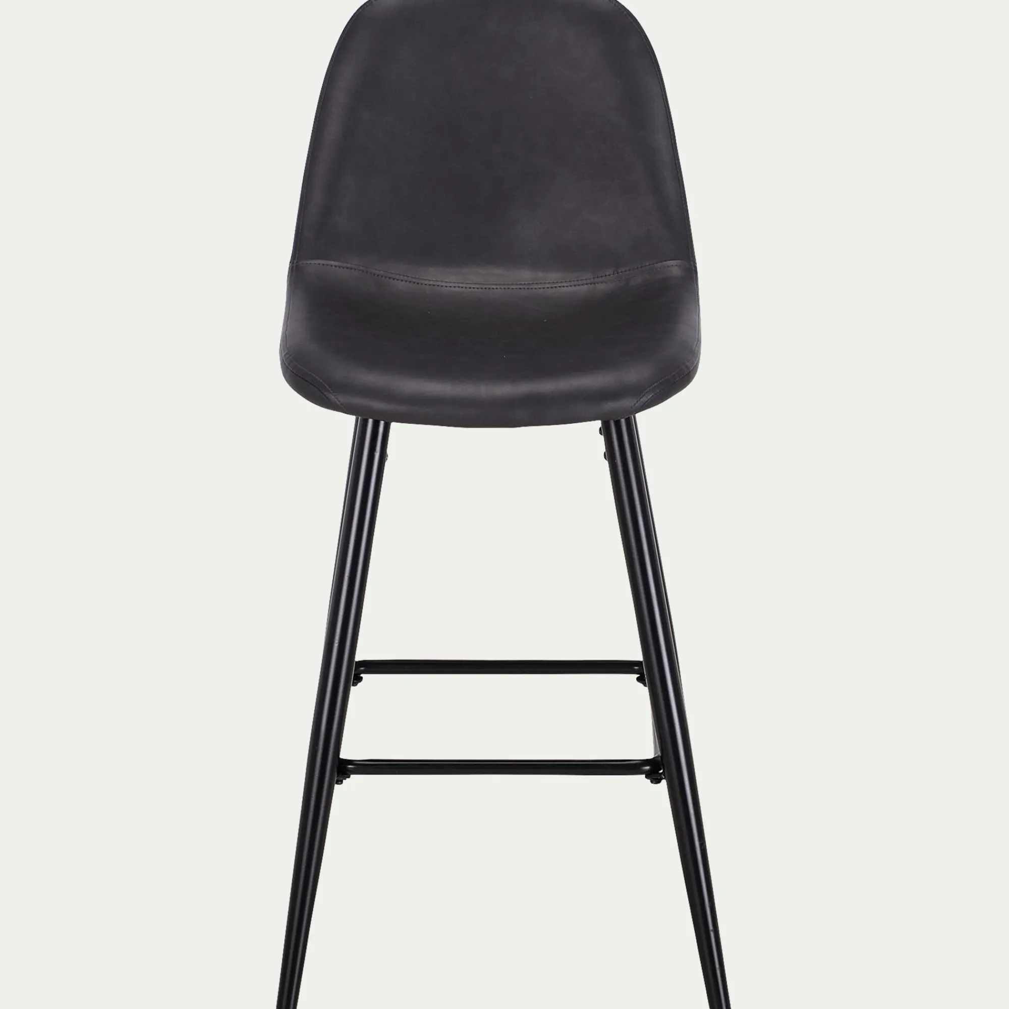 alinea Tabouret Haut De Bar*Chaise de bar en simili - H66cm Noir