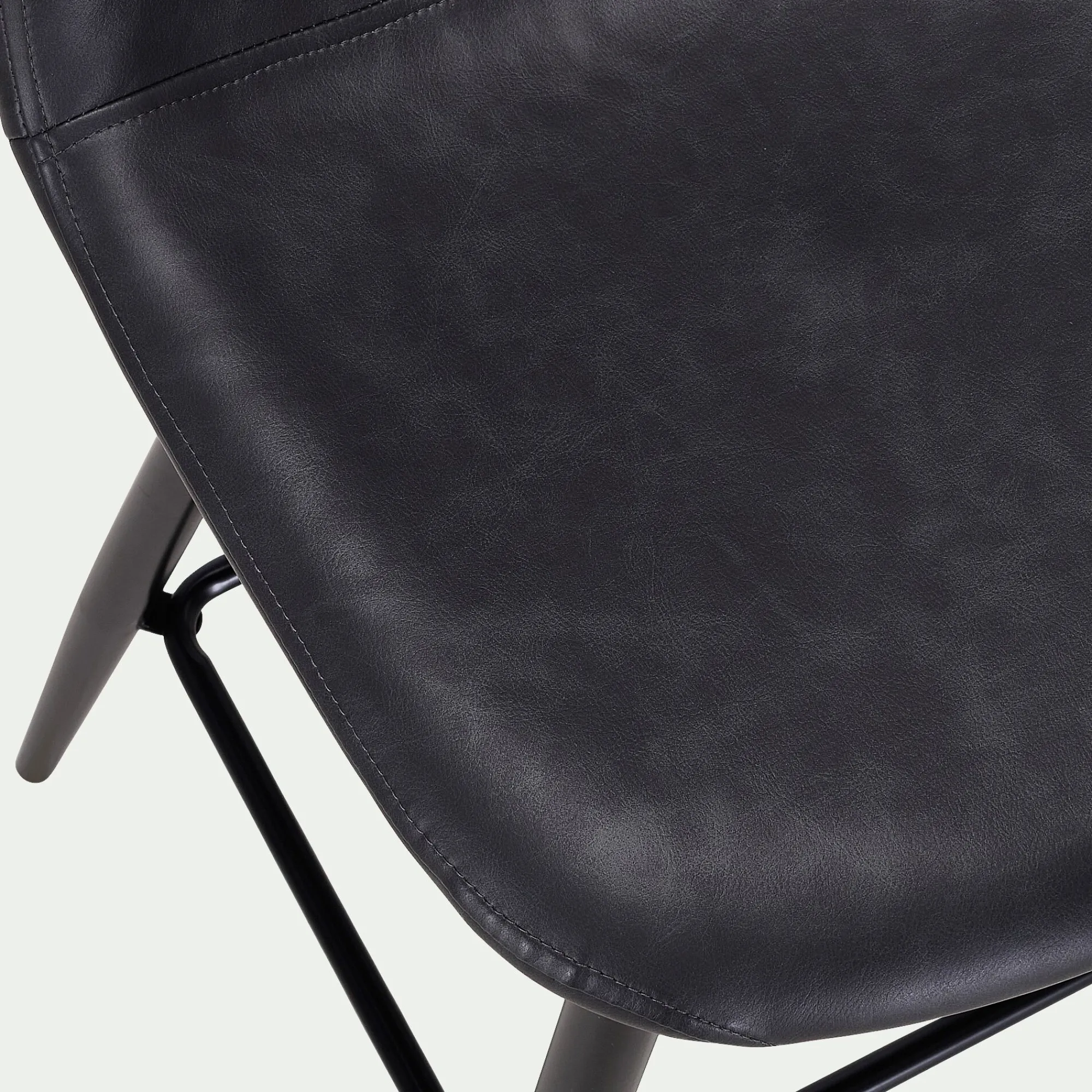 alinea Tabouret Haut De Bar*Chaise de bar en simili - H66cm Noir