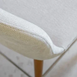 alinea Tabouret Haut De Bar*Chaise de bar en tissu et frêne H66cm - Beige