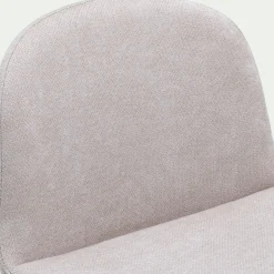 alinea Tabouret Haut De Bar*Chaise de bar en tissu et frêne H66cm - Beige