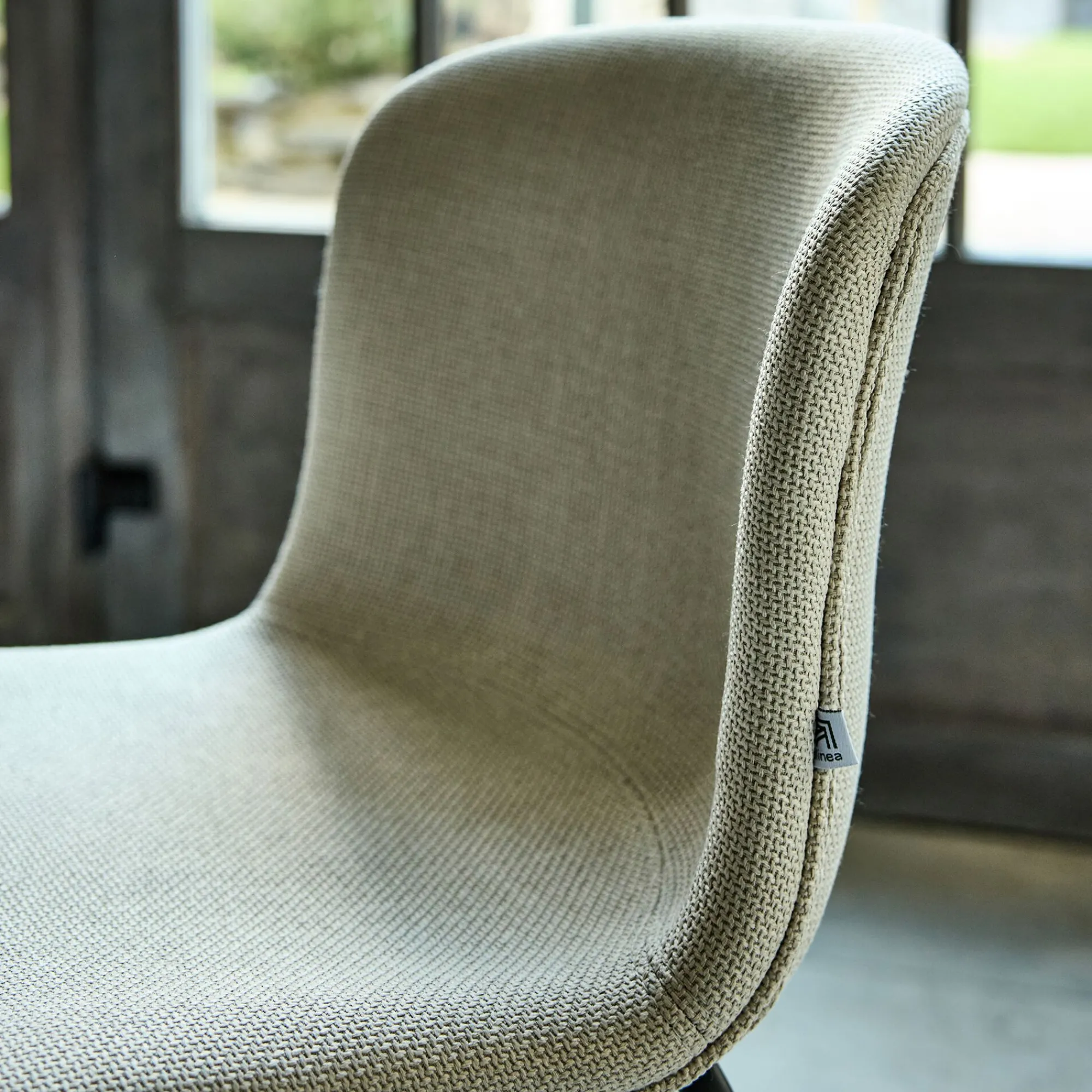 alinea Tabouret Haut De Bar*Chaise de bar en tissu H66cm - Beige