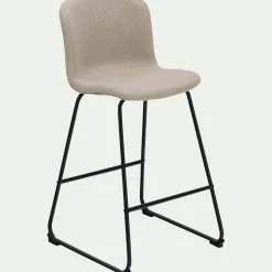 alinea Tabouret Haut De Bar*Chaise de bar en tissu H66cm - Beige