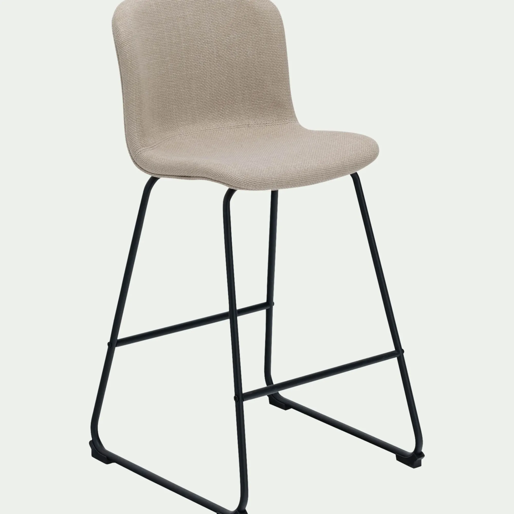 alinea Tabouret Haut De Bar*Chaise de bar en tissu H66cm - Beige