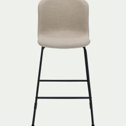 alinea Tabouret Haut De Bar*Chaise de bar en tissu H66cm - Beige