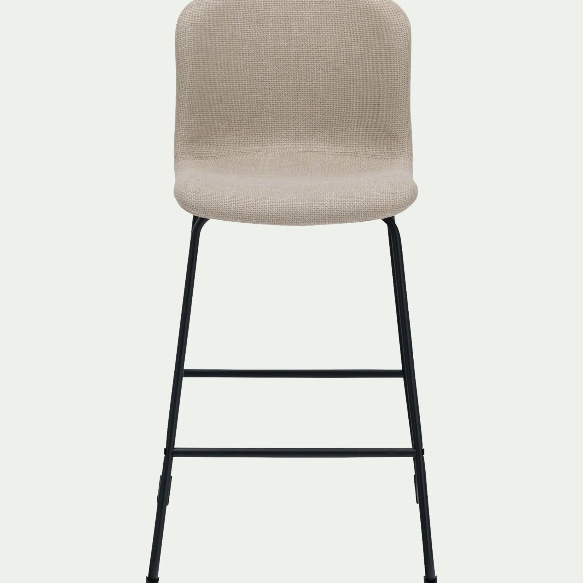 alinea Tabouret Haut De Bar*Chaise de bar en tissu H66cm - Beige