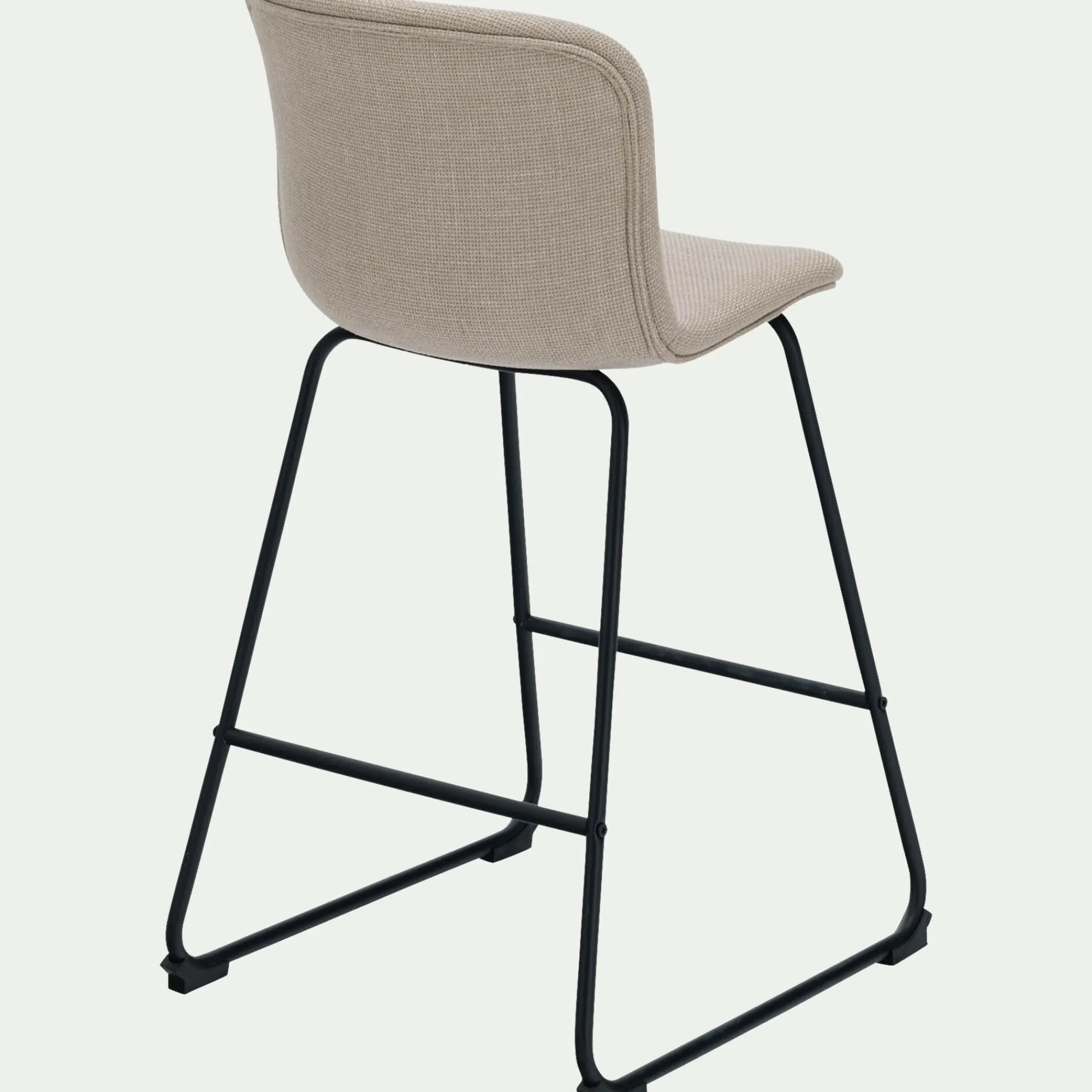 alinea Tabouret Haut De Bar*Chaise de bar en tissu H66cm - Beige