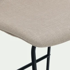 alinea Tabouret Haut De Bar*Chaise de bar en tissu H66cm - Beige