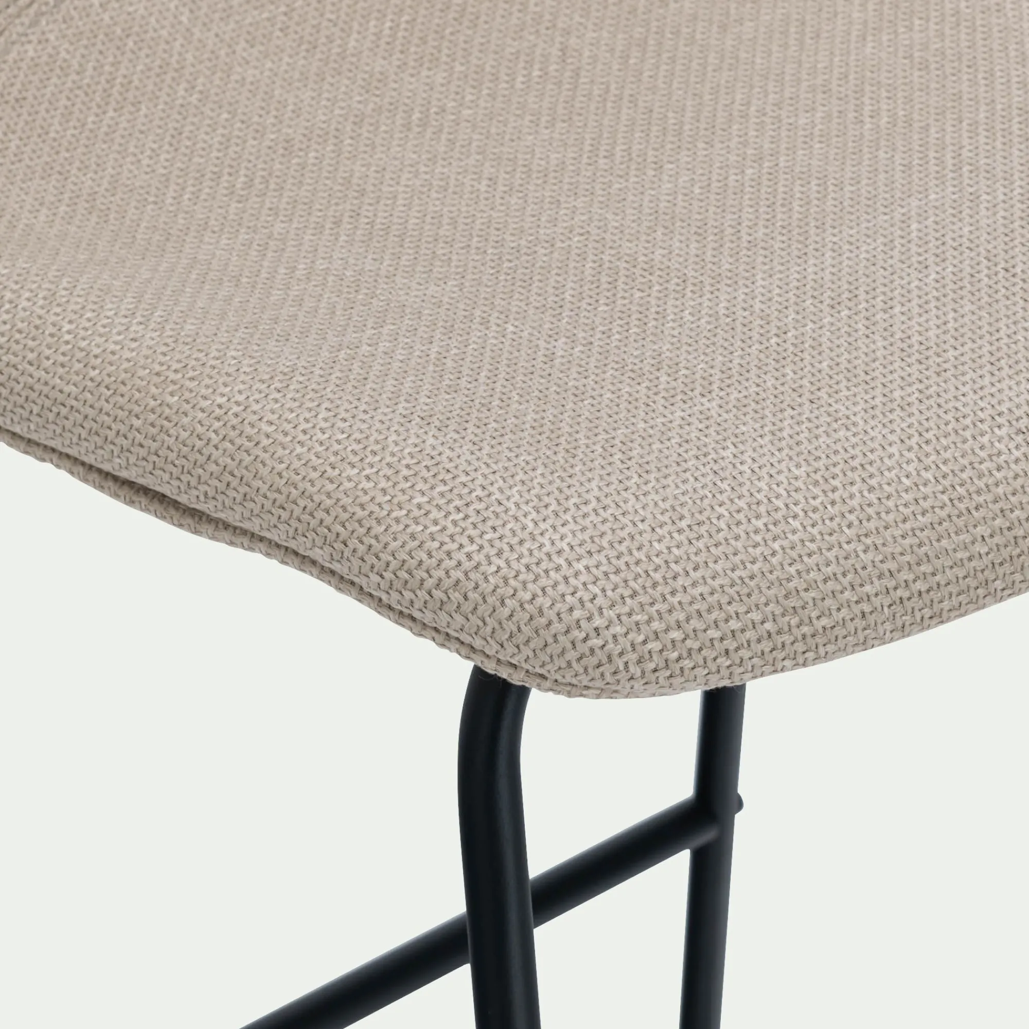 alinea Tabouret Haut De Bar*Chaise de bar en tissu H66cm - Beige
