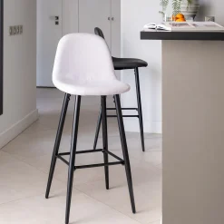 alinea Tabouret Haut De Bar*Chaise de bar H75cm - borie Gris
