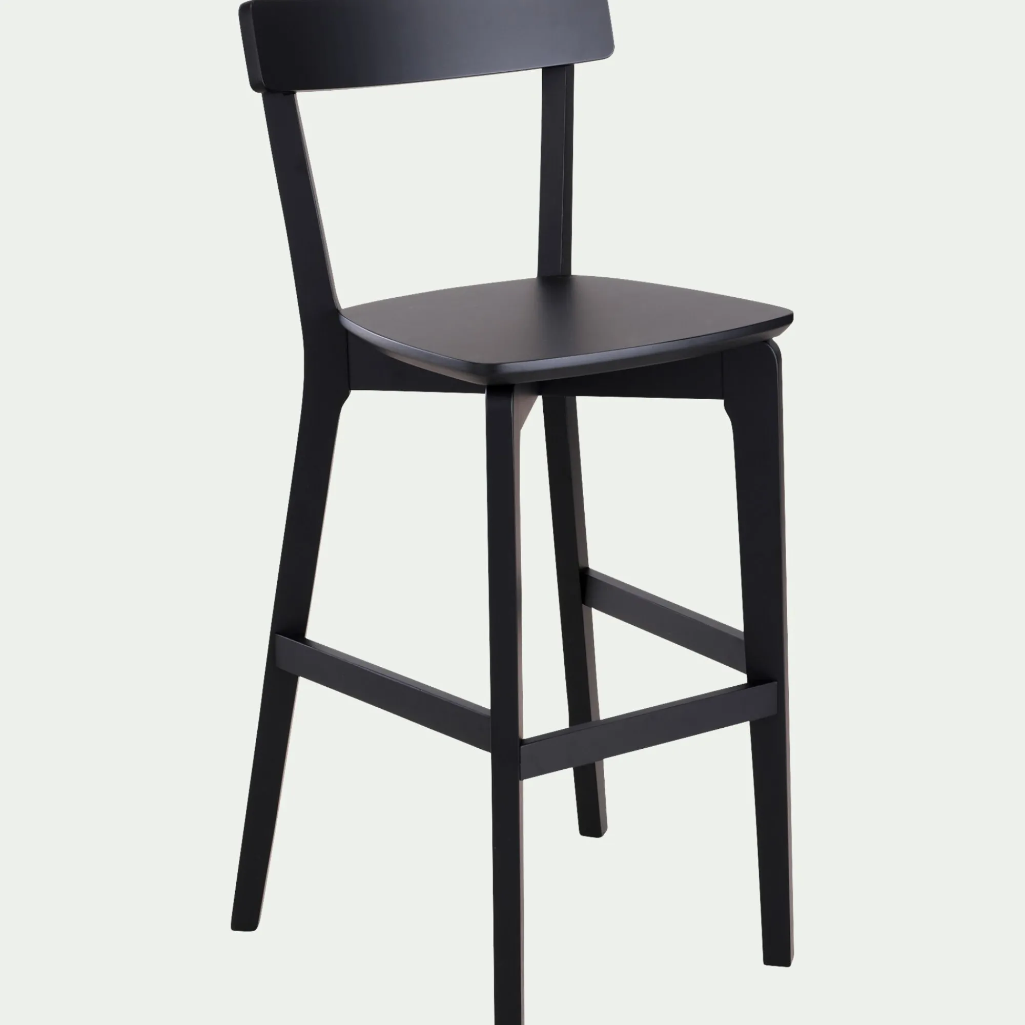 alinea Tabouret Haut De Bar*Chaise de bar H75cm - Noir